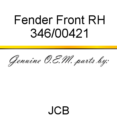 Fender, Front RH 346/00421