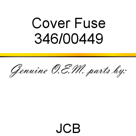 Cover, Fuse 346/00449