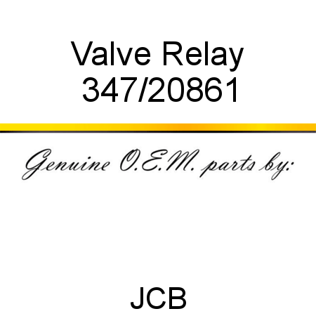 Valve, Relay 347/20861