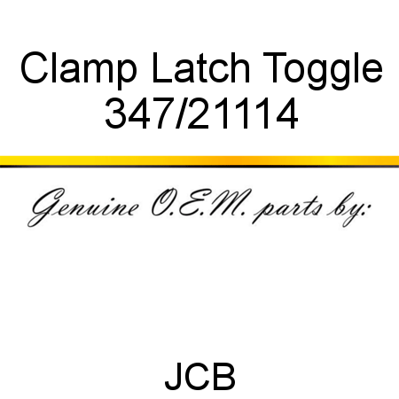Clamp, Latch Toggle 347/21114