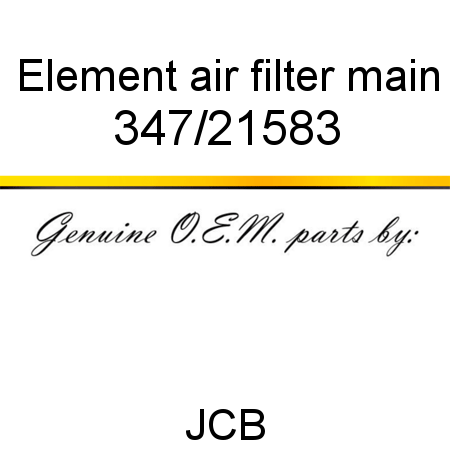 Element, air filter, main 347/21583