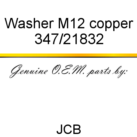 Washer, M12 copper 347/21832
