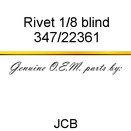 Rivet, 1/8 blind 347/22361