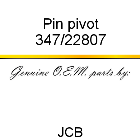 Pin, pivot 347/22807