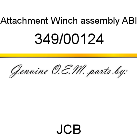 Attachment, Winch assembly ABI 349/00124