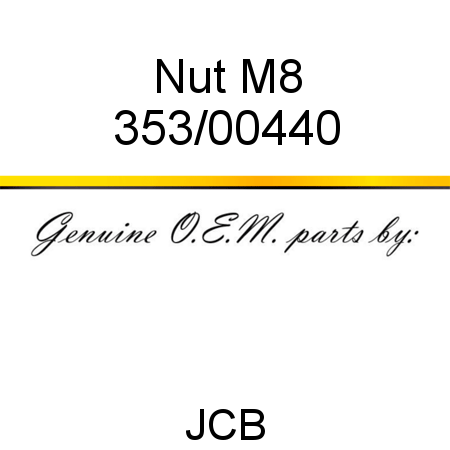 Nut, M8 353/00440