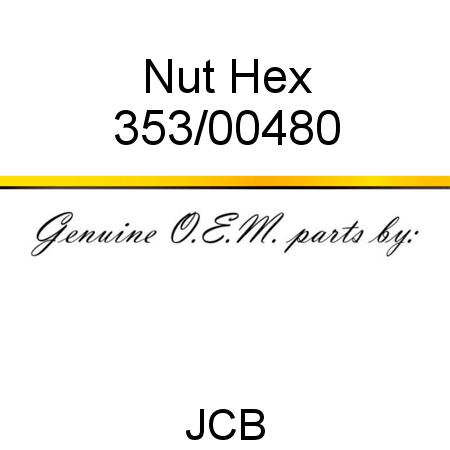Nut Hex 353/00480
