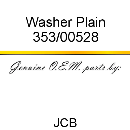 Washer, Plain 353/00528