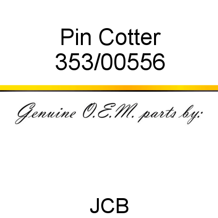 Pin, Cotter 353/00556