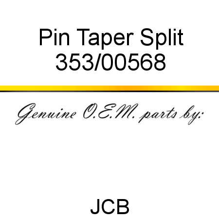 Pin, Taper, Split 353/00568