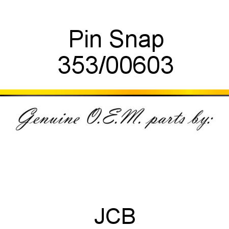 Pin, Snap 353/00603