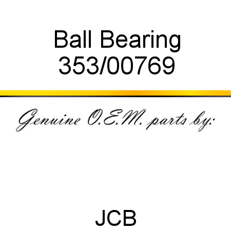 Ball, Bearing 353/00769