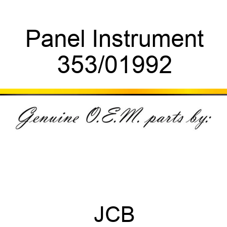 Panel Instrument, 353/01992