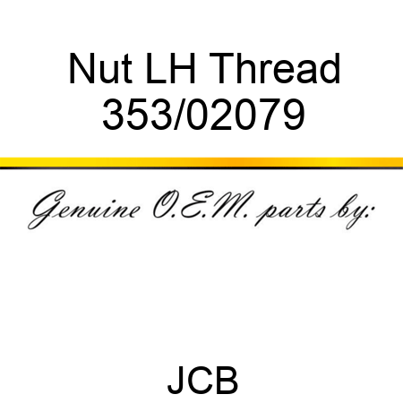 Nut LH Thread 353/02079