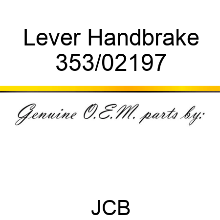 Lever Handbrake 353/02197