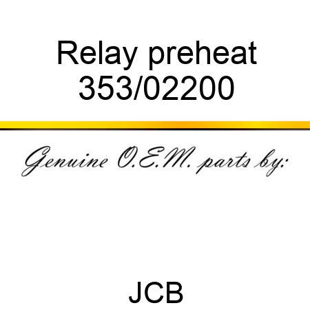 Relay preheat 353/02200
