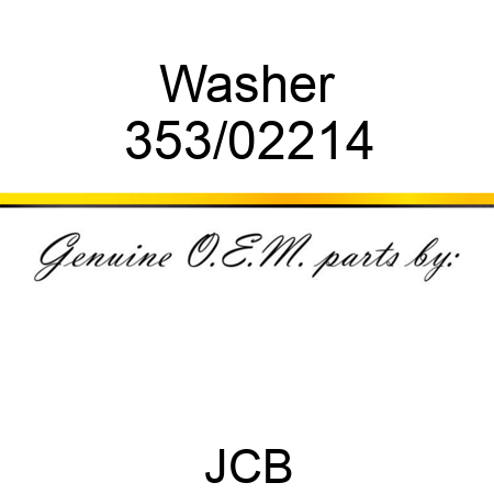 Washer 353/02214