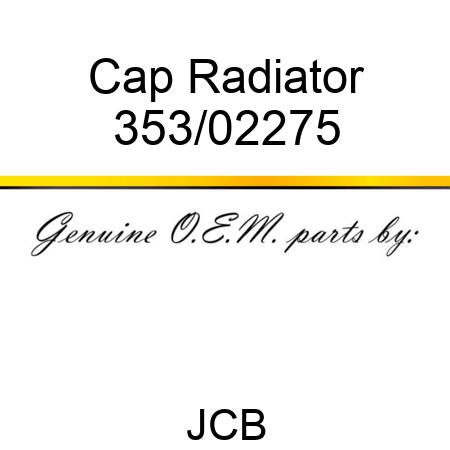 Cap Radiator 353/02275