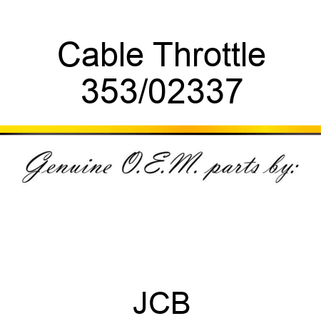 Cable Throttle 353/02337