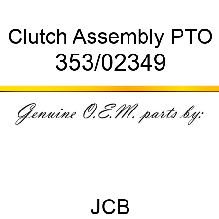 Clutch, Assembly, PTO 353/02349