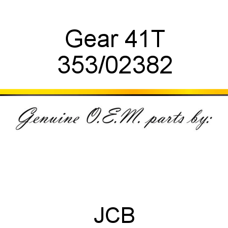 Gear, 41T 353/02382
