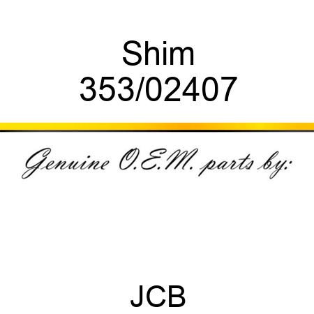 Shim 353/02407