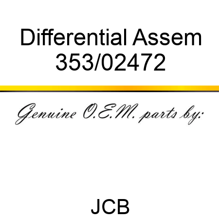 Differential Assem 353/02472