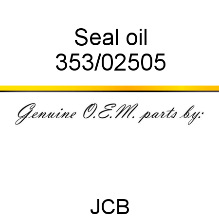 Seal, oil 353/02505