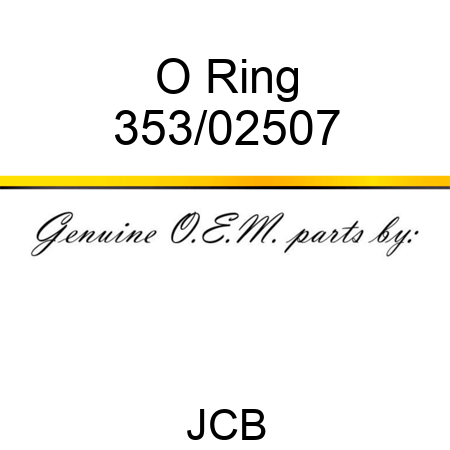 O Ring 353/02507