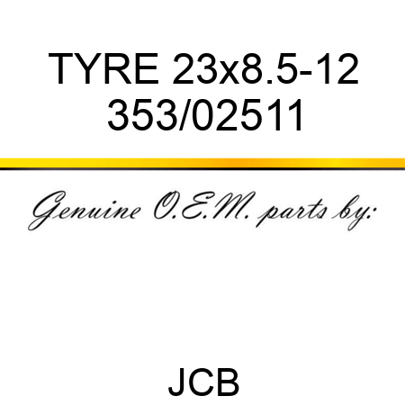 TYRE 23x8.5-12 353/02511