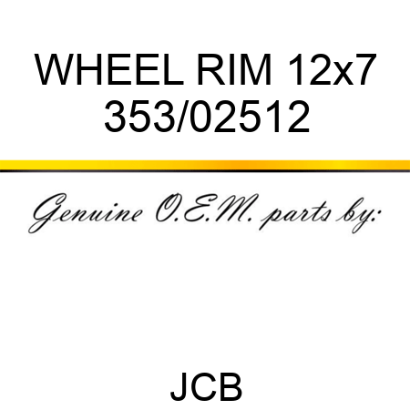 WHEEL RIM 12x7 353/02512