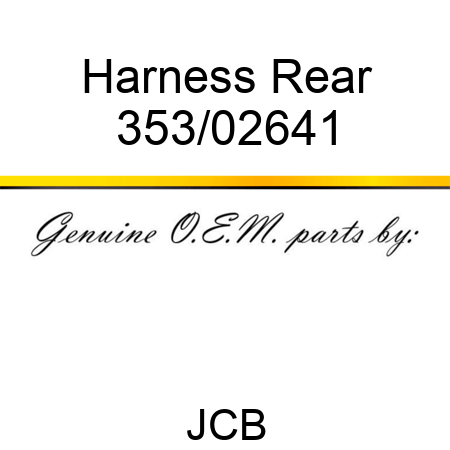 Harness Rear 353/02641