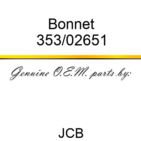 Bonnet 353/02651