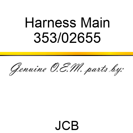 Harness Main 353/02655
