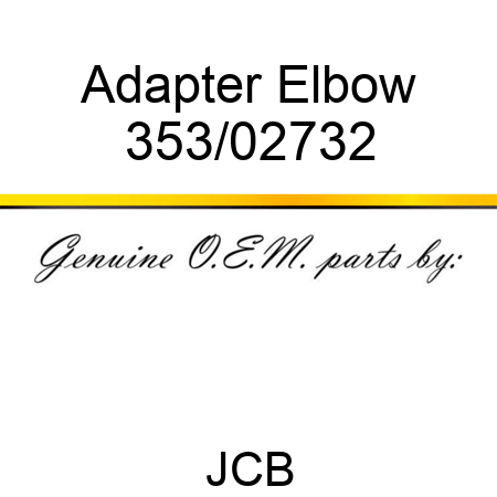 Adapter Elbow 353/02732