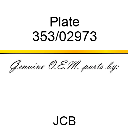 Plate 353/02973