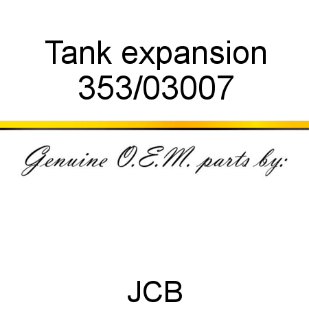 Tank, expansion 353/03007