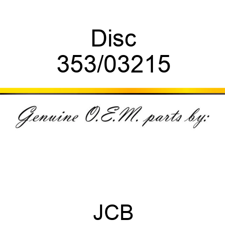 Disc 353/03215