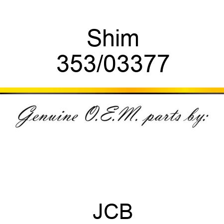 Shim 353/03377