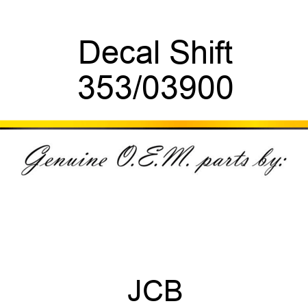 Decal Shift 353/03900