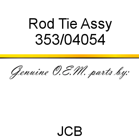 Rod, Tie, Assy 353/04054