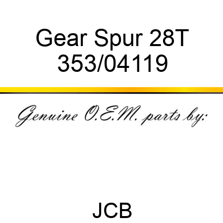 Gear Spur 28T 353/04119