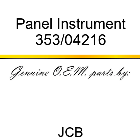 Panel Instrument 353/04216