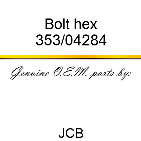 Bolt hex 353/04284