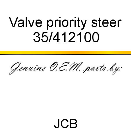Valve, priority steer 35/412100
