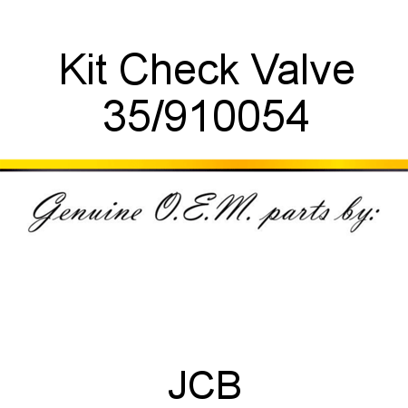 Kit, Check Valve 35/910054