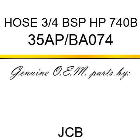 HOSE 3/4 BSP HP 740B 35AP/BA074