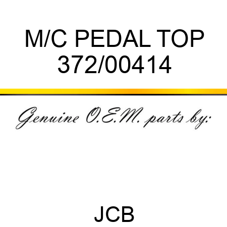 M/C PEDAL TOP 372/00414