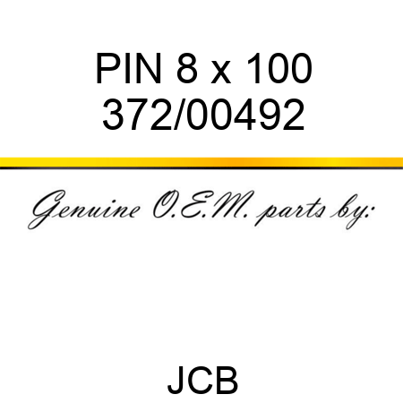 PIN 8 x 100 372/00492