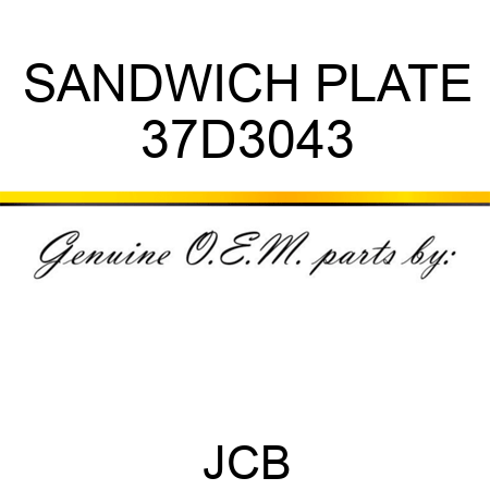 SANDWICH PLATE 37D3043